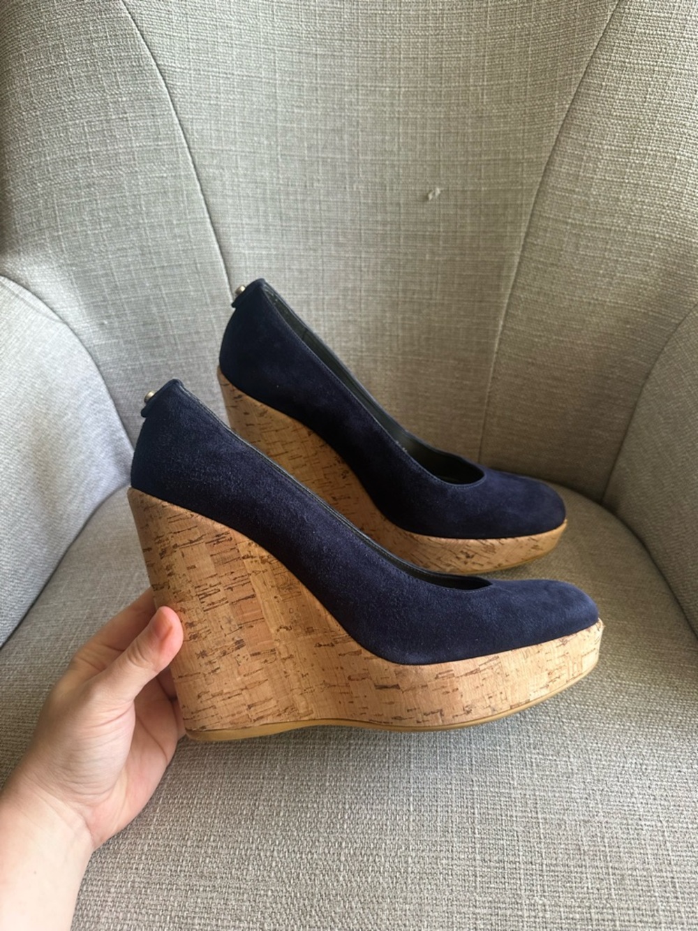 Stuart Weitzman Corkswoon Suede Wedges